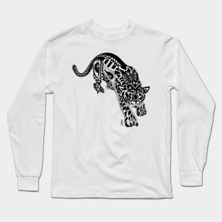 tigre tiger ecopop in totonac mexican patterns Long Sleeve T-Shirt